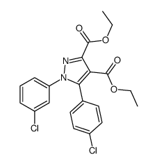 diethyl 1-(3-chlorophenyl)-5-(4-chlorophenyl)pyrazole-3,4-dicarboxylate结构式