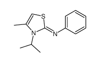 4-methyl-N-phenyl-3-propan-2-yl-1,3-thiazol-2-imine结构式