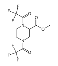 methyl N,N'-di(trifluoroacetyl)piperazine-2-carboxylate结构式