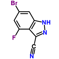 6-Bromo-4-fluoro-1H-indazole-3-carbonitrile Structure