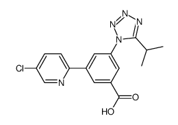 3-(5-chloropyridin-2-yl)-5-(5-isopropyltetrazol-1-yl)benzoic acid结构式