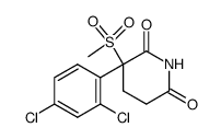 3-(2,4-dichloro-phenyl)-3-methanesulfonyl-piperidine-2,6-dione结构式