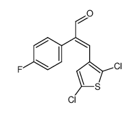 (E)-3-(2,5-dichlorothiophen-3-yl)-2-(4-fluorophenyl)acrylaldehyde Structure