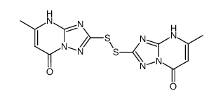 5,5'-dimethyl-4H,4'H-2,2'-disulfanediyl-bis-[1,2,4]triazolo[1,5-a]pyrimidin-7-one Structure