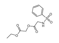 (N-benzenesulfonyl-glycyloxy)-acetic acid ethyl ester Structure
