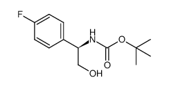 (R)-tert-butyl [1-(4-fluorophenyl)-2-hydroxyethyl]carbamate Structure