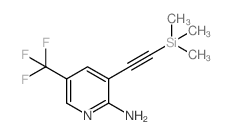 5-(三氟甲基)-3-((三甲基甲硅烷基)乙炔)-吡啶-2-胺结构式