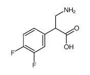 3-amino-2-(3,4-difluorophenyl)propanoic acid结构式