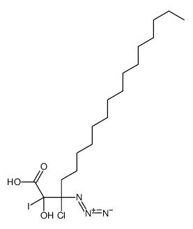 3-azido-3-chloro-2-hydroxy-2-iodooctadecanoic acid结构式