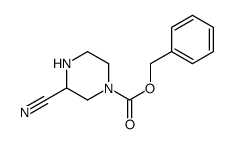 benzyl 3-cyanopiperazine-1-carboxylate structure