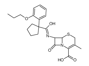 (6R,7R)-3-methyl-8-oxo-7-[[1-(2-propoxyphenyl)cyclopentanecarbonyl]amino]-5-thia-1-azabicyclo[4.2.0]oct-2-ene-2-carboxylic acid Structure