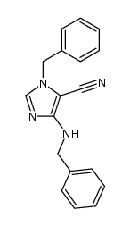 1-benzyl-4-benzylamino-5-cyanoimidazole Structure