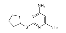 2-(cyclopentylthio)pyrimidine-4,6-diamine结构式