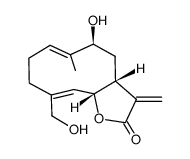 (1R,8S,10S,2Z,6E)-3-(Hydroxymethyl)-7-methyl-8-hydroxy-11-methylene-13-oxabicyclo[8.3.0]tridecane-2,6-diene-12-one结构式