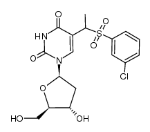 5-[1-(3-chlorophenylsulphonyl)ethyl]-2'-deoxyuridine结构式