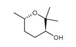 trans-(3S,6S)-Tetrahydro-2,2,6-trimethyl-2H-pyran-3-ol Structure