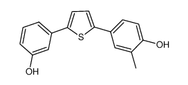 4-(5-(3-Hydroxyphenyl)thiophen-2-yl)-2-methylphenol Structure