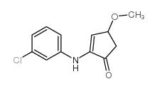 2-Cyclopentenone, 2-(3-chloroanilino)-4-methoxy-结构式