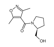 4-<(2-hydroxymethyl-1-pyrrolidinyl)carbonyl>-3,5-dimethylisoxazole Structure