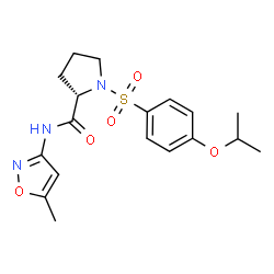 N-(5-methyl-1,2-oxazol-3-yl)-1-{[4-(propan-2-yloxy)phenyl]sulfonyl}-L-prolinamide结构式