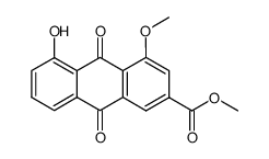 5-hydroxy-4-methoxy-9,10-dioxo-9,10-dihydro-anthracene-2-carboxylic acid methyl ester结构式