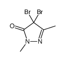 4,4-dibromo-2,5-dimethylpyrazol-3-one Structure