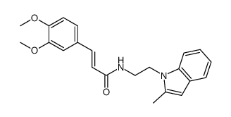 (E)-3-(3,4-dimethoxyphenyl)-N-(2-(2-methyl-1H-indol-1-yl)ethyl)acrylamide结构式