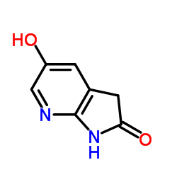 5-羟基-1,3-二氢-2H-吡咯并[2,3-b]吡啶-2-酮结构式