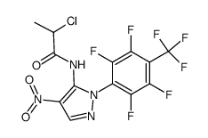 5-α-chloropropionamido-4-nitro-1-(2,3,5,6-tetrafluoro-4-trifluoromethyl-phenyl)-pyrazole结构式