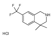 4,4-dimethyl-7-(trifluoromethyl)-1,2,3,4-tetrahydroisoquinoline hydrochloride structure