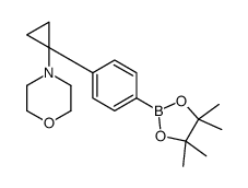 4-(1-(4-(4,4,5,5-四甲基-1,3,2-二氧硼戊环-2-基)苯基)环丙基)吗啉结构式