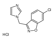 6-chloro-3-(imidazol-1-ylmethyl)-1,2-benzoxazole,hydrochloride Structure