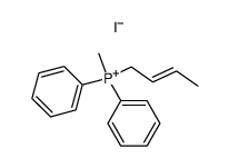 but-2-en-1-yl(methyl)diphenylphosphonium iodide结构式