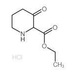 3-氧代哌啶-2-甲酸乙酯盐酸盐结构式
