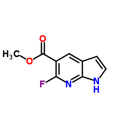 Methyl 6-fluoro-1H-pyrrolo[2,3-b]pyridine-5-carboxylate结构式