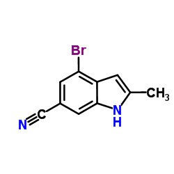 4-Bromo-2-methyl-1H-indole-6-carbonitrile结构式