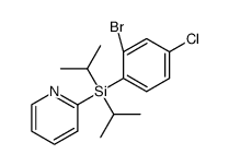2-((2-bromo-4-chlorophenyl)diisopropylsilyl)pyridine结构式