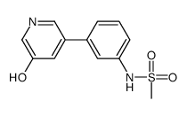 N-[3-(5-hydroxypyridin-3-yl)phenyl]methanesulfonamide结构式