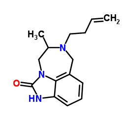 6-(but-3-en-1-yl)-5-methyl-4,5,6,7-tetrahydroimidazo[4,5,1-jk][1,4]benzodiazepin-2-ol结构式
