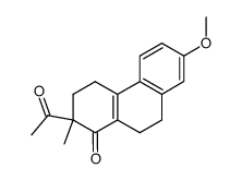2-Acetyl-7-methoxy-2-methyl-3,4,9,10-tetrahydrophenanthren-1(2H)-one Structure