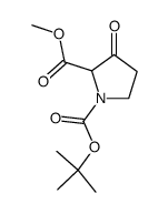 Methyl 1-(tert-butoxycarbonyl)-3-oxopyrrolidine-2-carboxylate Structure