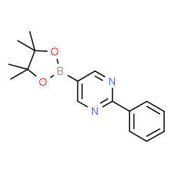 2-Phenyl-5-(4,4,5,5-tetramethyl-1,3,2-dioxaborolan-2-yl)pyrimidine结构式
