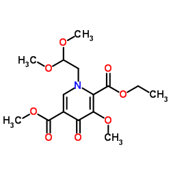 2-Ethyl 5-methyl 1-(2,2-dimethoxyethyl)-3-methoxy-4-oxo-1,4-dihydro-2,5-pyridinedicarboxylate Structure