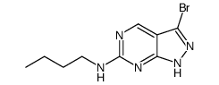 3-bromo-N-butyl-1H-pyrazolo[3,4-d]pyrimidin-6-amine结构式