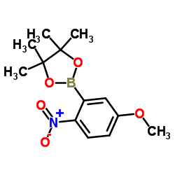 2-(5-Methoxy-2-nitrophenyl)-4,4,5,5-tetramethyl-1,3,2-dioxaborolane结构式