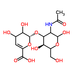 2-Acetamido-2-deoxy-3-O-[(1R)-4-deoxyhex-4-enopyranuronosyl]-D-glycero-hexopyranose Structure
