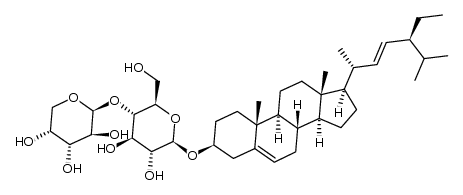 stigmasterol-3-O-β-D-arabinopyranosyl(1→4)-O-β-D-glucopyranoside Structure