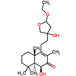 15,16-Epoxy-15-ethoxy-6β,13-dihydroxylabd-8-en-7-one Structure
