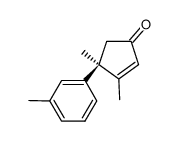 (R)-3,4-Dimethyl-4-m-tolyl-cyclopent-2-enone Structure