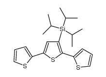 2,5-bis(2-thienyl)-3-(triisopropylsilyl)thiophene结构式